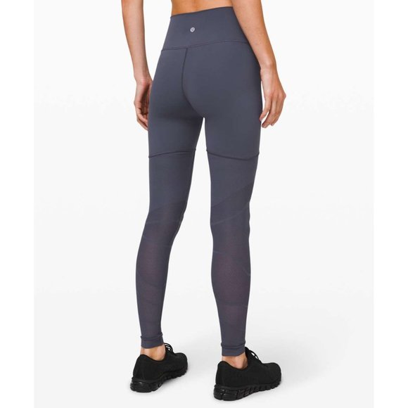 lululemon athletica Pants - Lululemon | Sheer Will High Rise Tight 28" Pulse W5CESS Nulux Gray Stone Blue 8